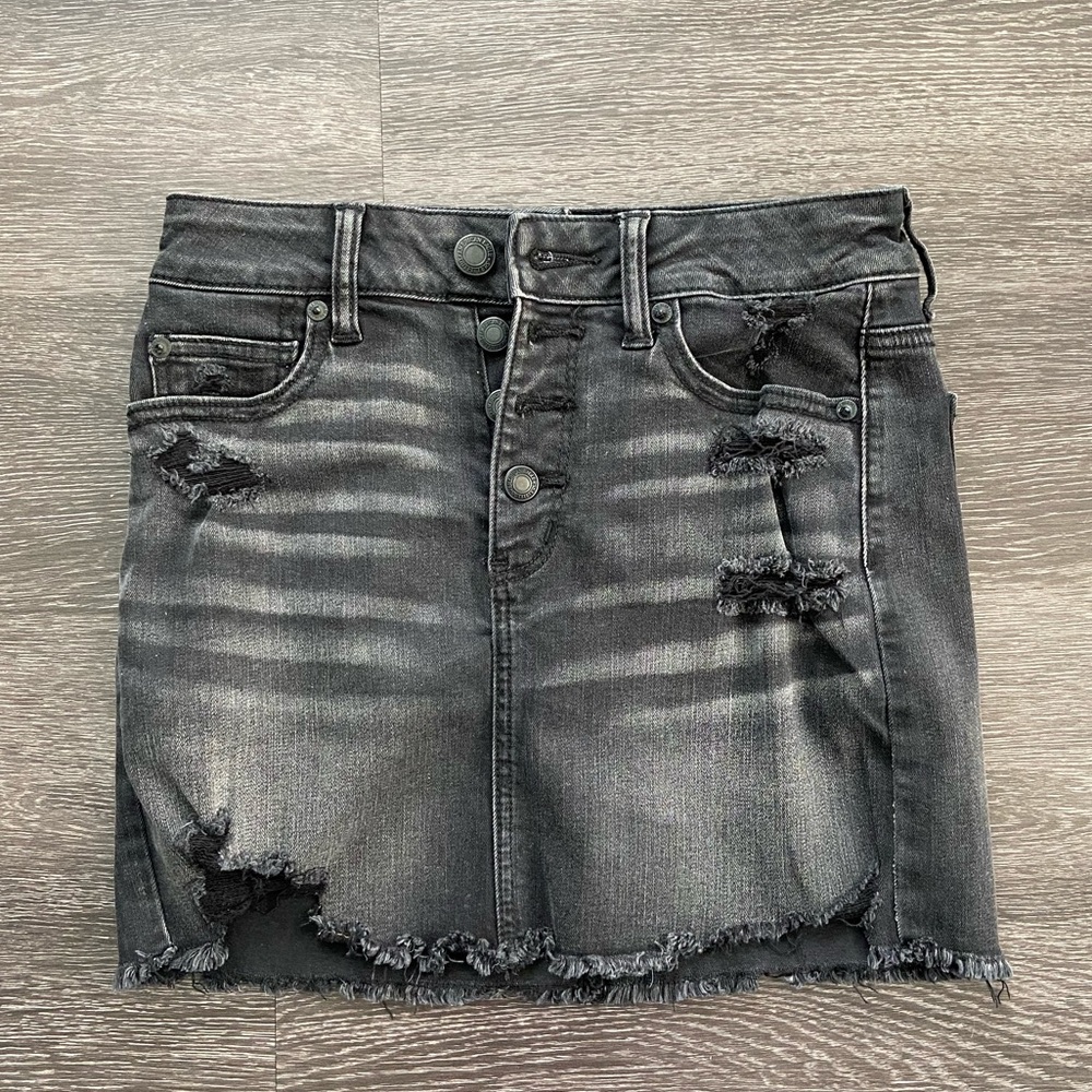 American Eagle Black Denim Skirt